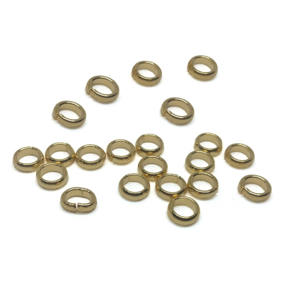 Tarnish Resistant 304-Stainless Steel Crimp Bead Covers 6mm (Pack of 10 pieces) Gold Color Round For Jewellery Making [ac-jwlsupp-00012-m1]