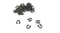 Brass Wire Guards 5x4mm (Pack of 50 pieces) Hole:0.5mm Thickness 1mm Curved Antique Bronze Color For Jewellery Making  [ac-jwlsupp-00013-m3]