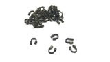 Brass Wire Guards 5x4mm (Pack of 50 pieces) Hole:0.5mm Thickness 1mm Curved Antique Bronze Color For Jewellery Making  [ac-jwlsupp-00013-m3]