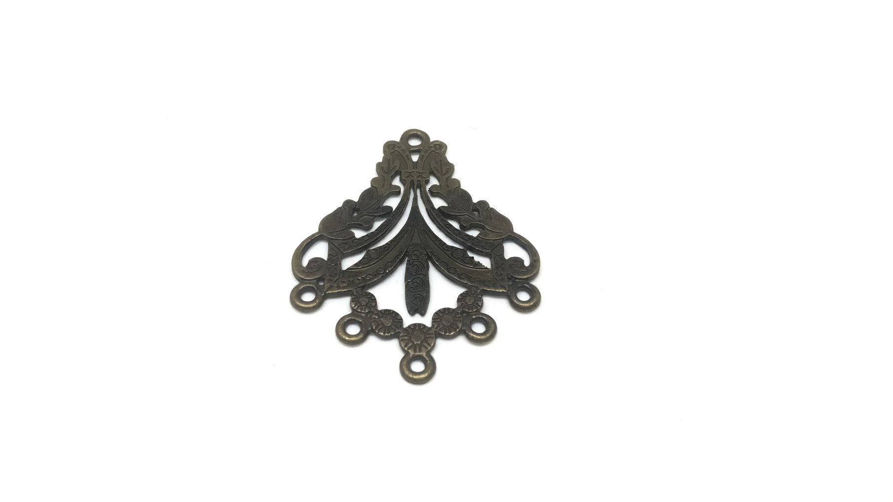 Metal Alloy Connectors (Pack of 4 pieces) for Jewellery Making Dangler Earrings & Pendant 36x29x1xmm Rhombus Antique Bronze Color [ac-jwlsupp-00014-m20]