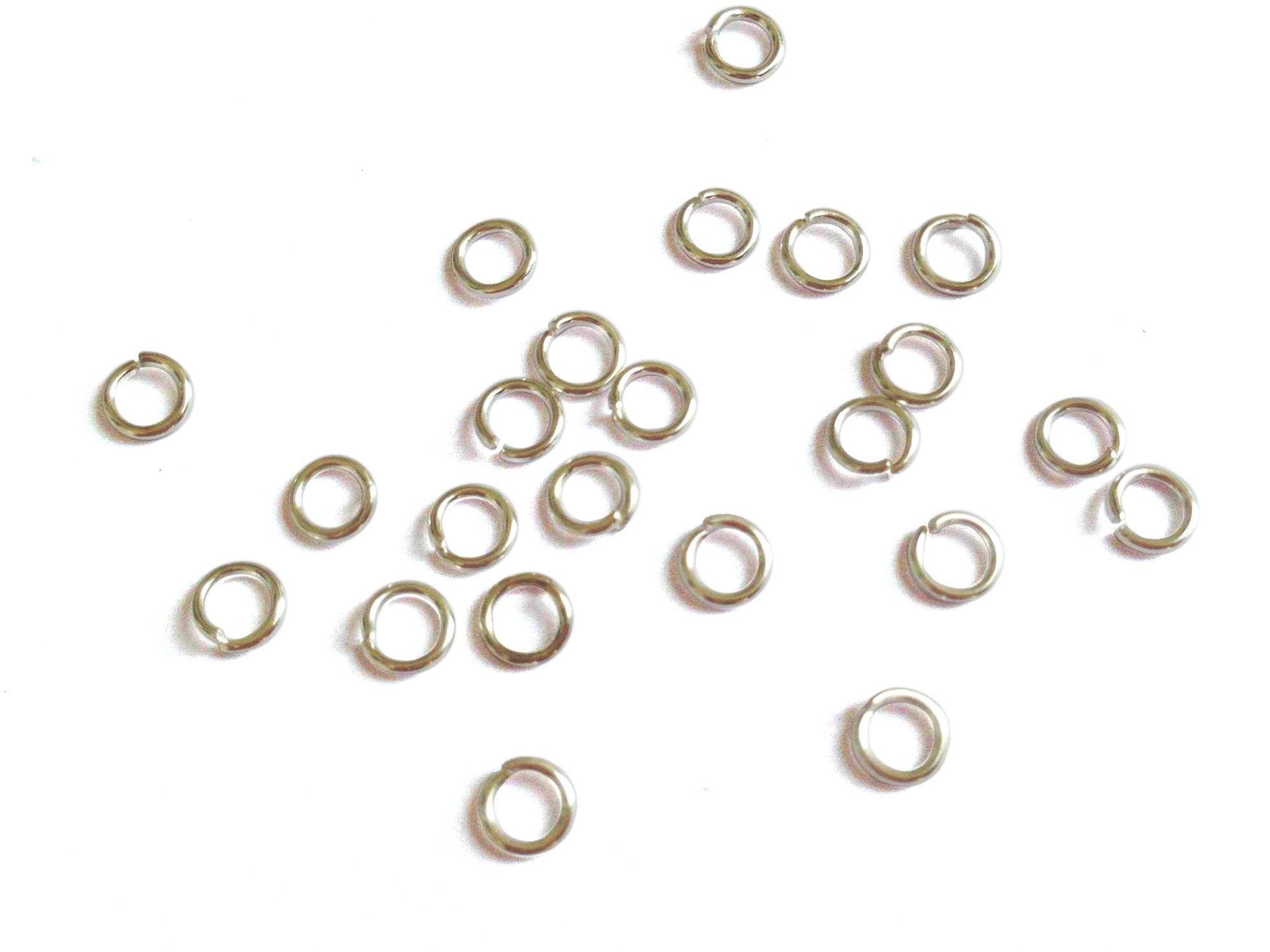 Metal Iron Jump Rings 4x0.7mm Round Silver Color (Pack of 10 grams, 300 pieces) For Jewellery Making Crafts [ac-jwlsupp-00015-m1-sub2]
