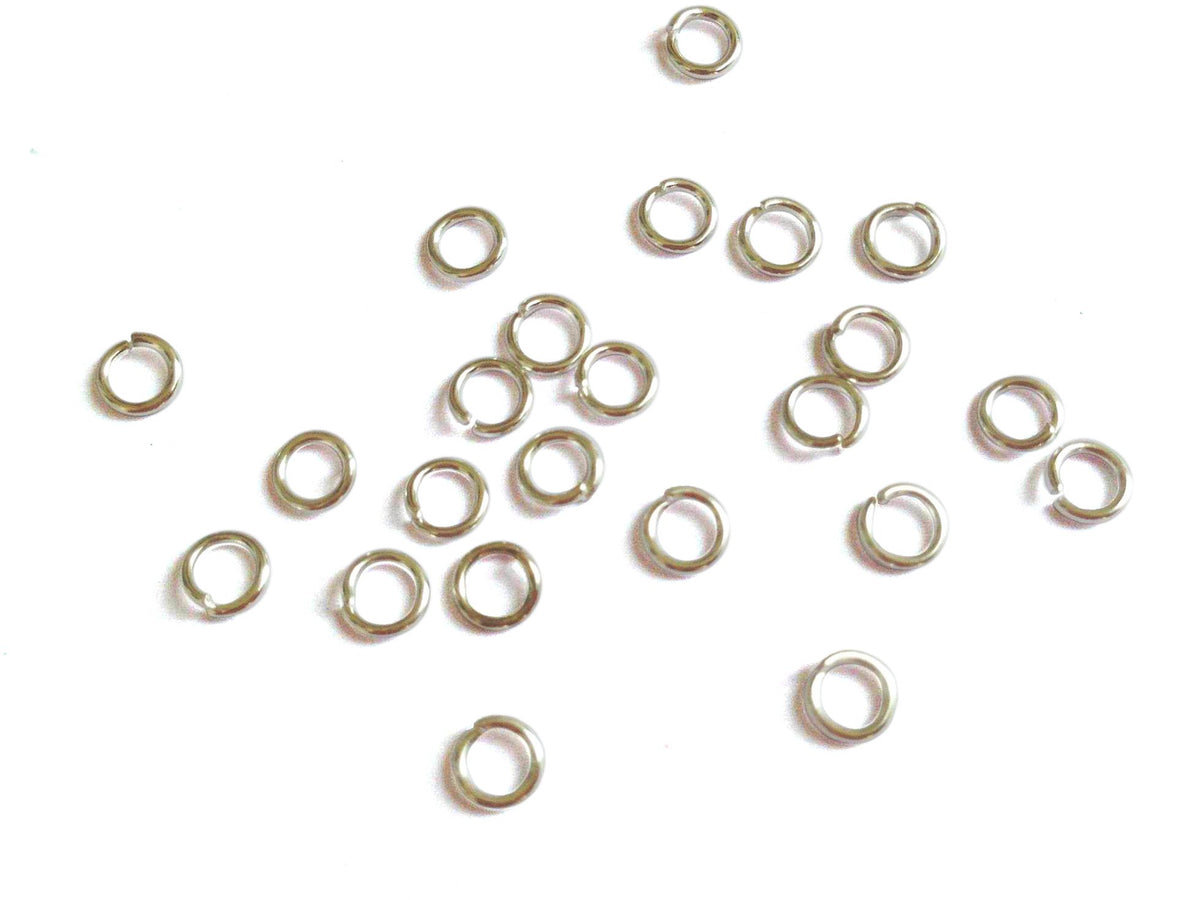Metal Iron Jump Rings 4x0.7mm Round Silver Color (Pack of 10 grams, 300 pieces) For Jewellery Making Crafts [ac-jwlsupp-00015-m1-sub2]