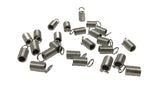 Iron End Coil Cord Guards 9x5mm Cylinder Silver Color (Pack of 10 grams, 20 pieces) For Jewellery Making [ac-jwlsupp-00020-m1]