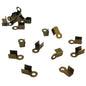 Iron Folding Cord End Guards (5 Grams, 60+ pieces)  9x3.5x3.5 MM Rectangle Antique Bronze Color For Jewellery Making