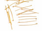 Iron Eye Pins 50x0.7mm Gold Color (10 grams, 40 pins) For Jewellery Making Crafts [ac-jwlsupp-00024-m2-sub1]