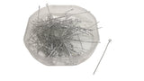 Tarnish Resistant 304-Stainless Steel Eye Pins 50x0.6mm Silver Color (10 grams, 70 Pins Approx) For Jewellery Making [ac-jwlsupp-00025-m1-sub1]