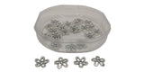 Metal Alloy Bead Caps 11x2mm (10 Grams, 15 Pieces) Flower Antique Silver Color For Jewellery Making [ac-jwlsupp-00028-m10]