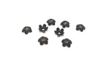 Metal Alloy Bead Caps 6.5mm (5 Grams, 35 Pieces) Flower Antique Copper Color For Jewellery Making [ac-jwlsupp-00028-m12]