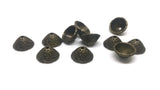 Metal Alloy Bead Caps 11x6mm (10 Grams, 20 Pieces) Cone Antique Bronze Color For Jewellery Making [ac-jwlsupp-00028-m13]