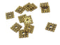 Metal Alloy Bead Spacers 7x2mm Square Antique Gold Color (10 Grams, 31 Pieces) For Jewellery Making [ac-jwlsupp-00031-m11]