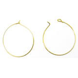 Metal Iron Earring Hoops 20x0.5 MM (30+ Pieces, 5 Grams) Gold Color For Jewellery Making [ac-jwlsupp-00033-m13]