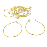 Metal Iron Earring Hoops 20x0.5 MM (30+ Pieces, 5 Grams) Gold Color For Jewellery Making [ac-jwlsupp-00033-m13]