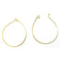 Metal Iron Earring Hoops 24x0.6 MM (10 Pieces) Gold Color For Jewellery Making [ac-jwlsupp-00033-m14]