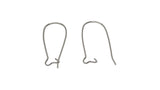 Kidney Ear Hooks 33x14 MM Silver Color (Pack of 10 Pieces) For Earring Jewellery Making [ac-jwlsupp-00033-m6]