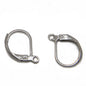 Brass Lever-Back Earring Hooks For Jewellery Making 15x10 MM Silver Color (Pack of 10 Pieces) [ac-jwlsupp-00033-m9]