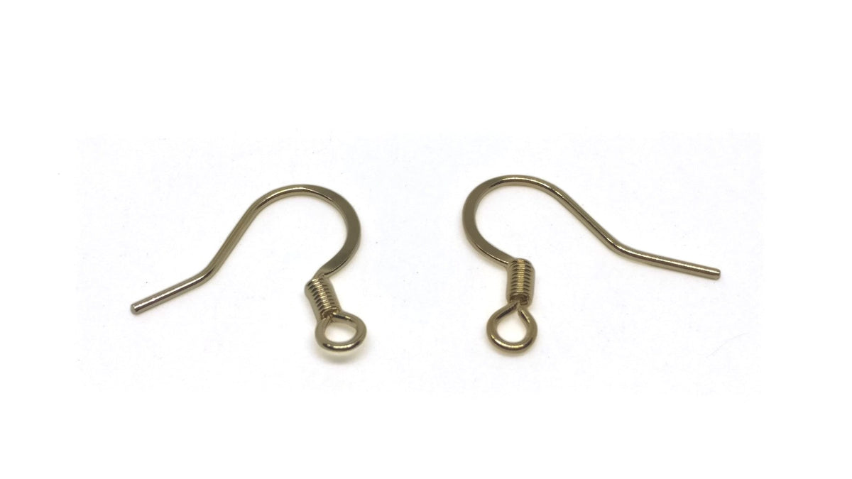 Tarnish Resistant 304-Stainless Steel Earring Hooks (10 Pieces) 17x15x2 mm Gold Color For Jewellery Making  [ac-jwlsupp-00034-m2]