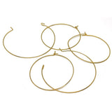 Tarnish Resistant 304-Stainless Steel Hoop Earrings 35mm Thickness:0.7mm Round Gold Color (10 Pieces) For Jewellery Making  [ac-jwlsupp-00034-m7]
