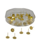 Earring Making Stud Base (60 Pieces) 8 MM Flat Round Gold Color [10 Gm Wt] For Jewellery Making [ac-jwlsupp-00035-m2]