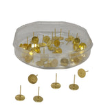 Earring Making Stud Base (60 Pieces) 8 MM Flat Round Gold Color [10 Gm Wt] For Jewellery Making [ac-jwlsupp-00035-m2]