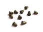 Brass Earring Stoppers 6x5mm Cone Antique Bronze Color (Pack of 20 Pieces) For Jewellery Making [ac-jwlsupp-00036-m1]