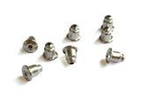 Jewelry Brass Earring Stoppers 6x5mm Cone Silver Color (Pack of 20 pieces) For Jewellery Making [ac-jwlsupp-00036-m3]