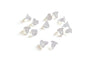 Tiny Plastic Earring Stoppers 6x4mm Cone Transparent White (Pack of 10 grams, 175 stoppers) For Jewellery Making [ac-jwlsupp-00036-m9]