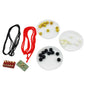 DIY Rakhi Making Kit Supplies Materials For 2 Rakhis (2 Kundan Beads, 2 Color Threads, Beads 3 Color x 10 Pcs Each) - 1 Set [ac-jwlsupp-00040-m1]