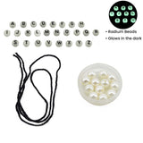 DIY Rakhi Making Kit Supplies Materials For 2 Rakhis (Thread, 2 Sets x A-Z Radium Glow In the Dark Beads, 20 Pcs Plastic Pearl Beads) - 1 Set [ac-jwlsupp-00040-m2]