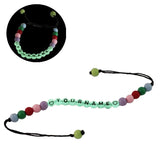 DIY Rakhi Making Kit Supplies Materials For 2 Rakhis (Thread, 2 Sets x A-Z Radium Glow In the Dark Beads, 24 Pcs Plastic Beads) - 1 Set [ac-jwlsupp-00040-m4]
