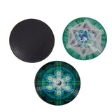 Glass Fridge Magnets Spritual OM Chakra Meditation Astro Pattern Assorted Print 4cm Round Multicolor (Sold as 1 piece) [Chakra Astro Meditation Print] [ac-lfstylnaccs-00003-m2-chkra]