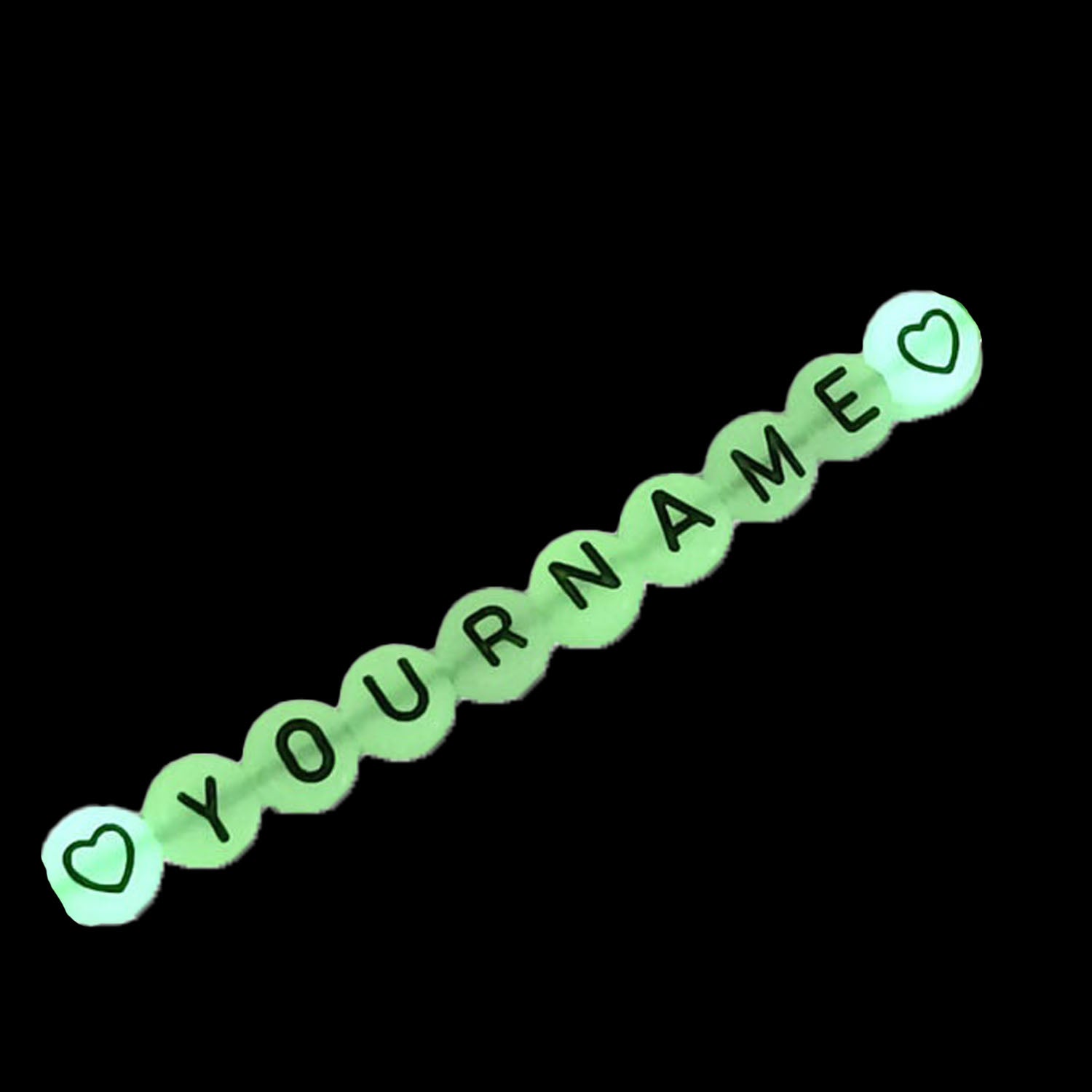 Glow In The Dark Personalized Name Customized Keychains Multicolor With Tassle [ac-lfstylnaccs-00012-m3]