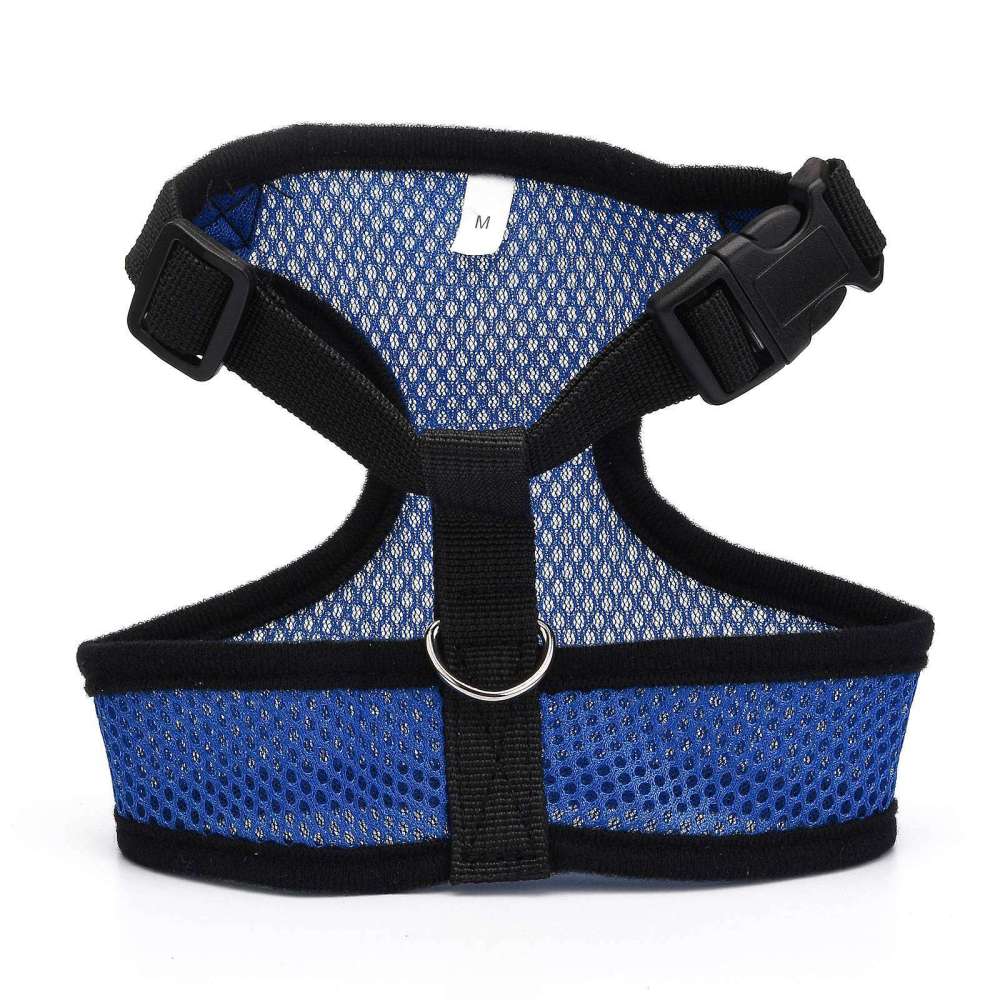 Soft Breathable Pet Dog Vest for Small and Medium Dogs Comfortable Harness Mesh No Pull No Choke Design 6x7 Inch (1 Piece) Blue [ac-lfstylnaccs-00015-m1]