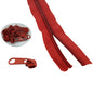 Size 5 Nylon Sewing Zippers 1.38 Inch (2 Meters) And Plastic Runners (10 Pieces) Red For Making Bags And Zip Accessories Utilities [ac-sewsupp-00002-combo2]
