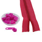 Size 5 Nylon Sewing Zippers 1.38 Inch (2 Meters) And Plastic Runners (10 Pieces) Dark Pink For Making Bags And Zip Accessories Utilities [ac-sewsupp-00002-combo3]