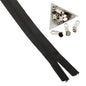 Size 5 Nylon Sewing Zippers 1.38 Inch (2 Meters) With Steel Runners (10 Pieces) Black For Making Bags And Zip Accessories Utilities [ac-sewsupp-00002-combo8]