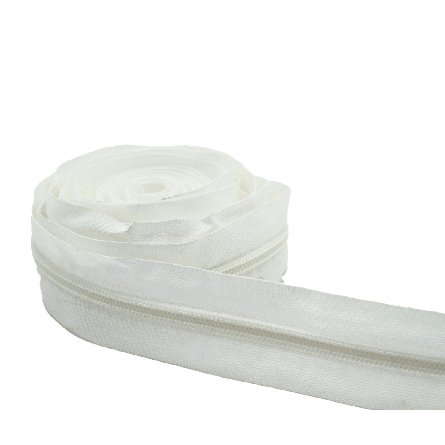 Size 5 Nylon Sewing Zippers 1.38 Inch (2 Meters) White Fasteners For Making Bags And Zip Accessories Utilities [ac-sewsupp-00002-m2]