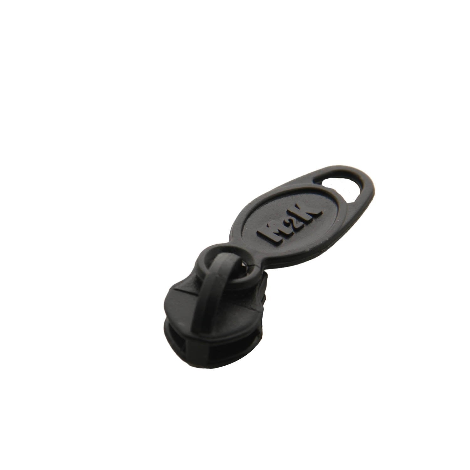 Black With White Nylon Sewing Zippers 2 Meters of Size 1.38 Inch No:5 / 35 MM and 10 Pieces Black Zip Runners For Making Bags [ac-sewsupp-00004-combo13]