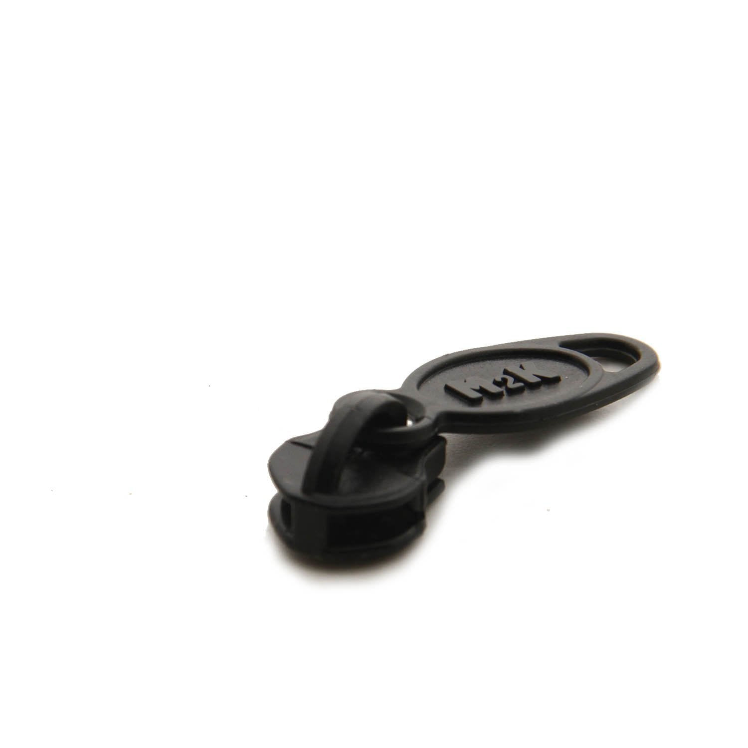 Zip Slide Runners Size 5 (Pack of 25 pieces) Sewing Zipper Fasteners Pullers 29x11x1.3 MM PVC Plastic Black [ac-sewsupp-00004-m1]