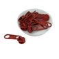 Zip Slide Runners Size 5 (Pack of 25 pieces) Zipper Fasteners Pullers 29x11x1.3 MM PVC Plastic Red For Bags Accessories Utilities [ac-sewsupp-00004-m7]