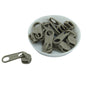 Zip Slide Runners Size 5 (Pack of 25 pieces) Zipper Fasteners Pullers 29x11x1.3 MM PVC Plastic Grey For Bags Accessories Utilities [ac-sewsupp-00004-m9]