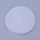 Embroidery Canvas Mesh Plastic Sheets 3 Inch (1 Piece) Round White For Cross Stitching DIY Sewing Knitting Crochet Crafts [ac-sewsupp-00006-m14]