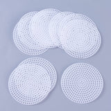 Embroidery Canvas Mesh Plastic Sheets 3 Inch (1 Piece) Round White For Cross Stitching DIY Sewing Knitting Crochet Crafts [ac-sewsupp-00006-m14]