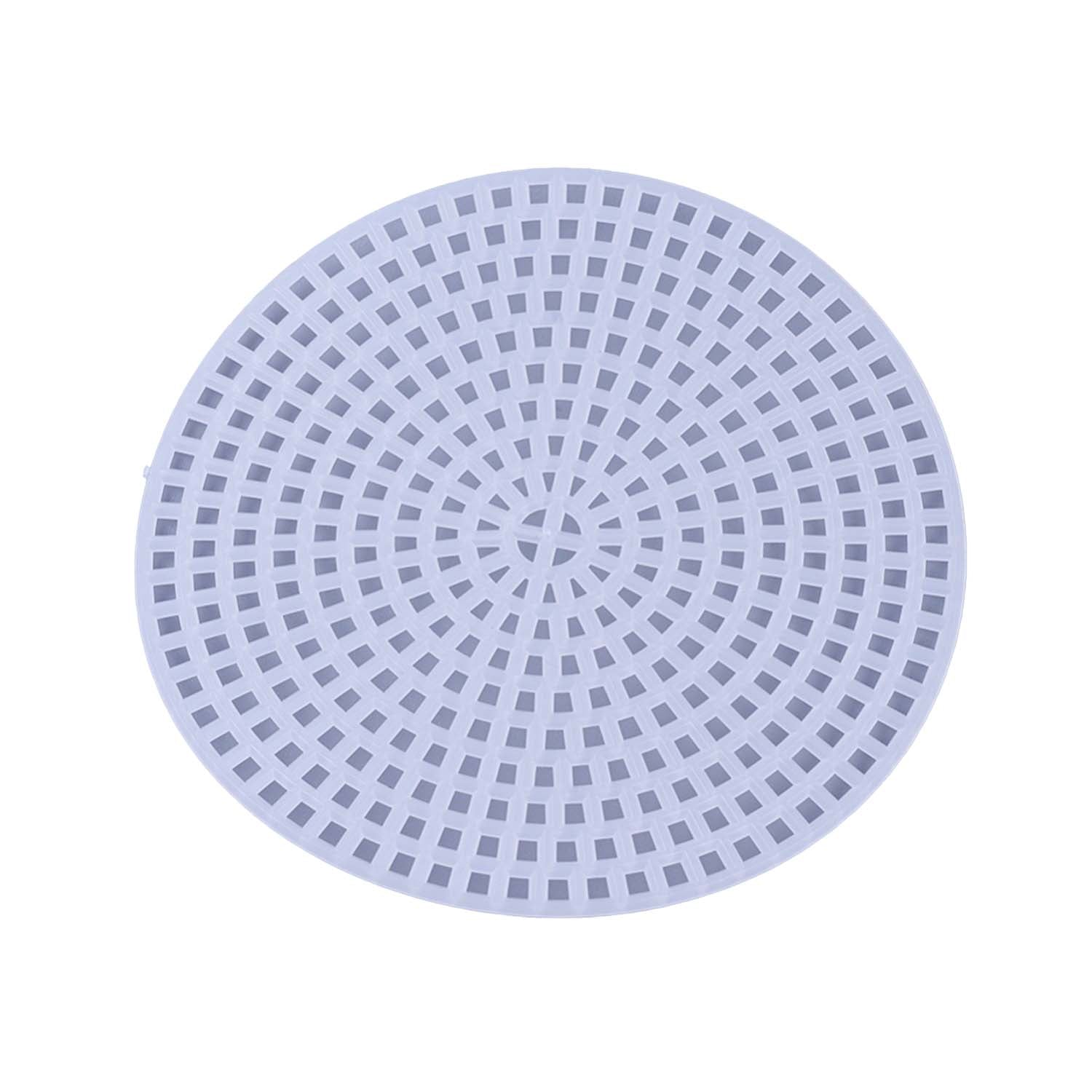 Embroidery Canvas Mesh Plastic Sheets 3 Inch (1 Piece) Round White For Cross Stitching DIY Sewing Knitting Crochet Crafts [ac-sewsupp-00006-m14]