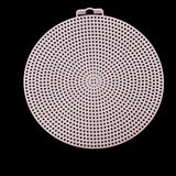 Embroidery Canvas Mesh Plastic Sheets 6 Inch (1 Piece) Round White For Cross Stitching DIY Sewing Knitting Crochet Crafts [ac-sewsupp-00006-m16]