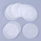 Embroidery Canvas Mesh Plastic Sheets 6 Inch (1 Piece) Round White For Cross Stitching DIY Sewing Knitting Crochet Crafts [ac-sewsupp-00006-m16]
