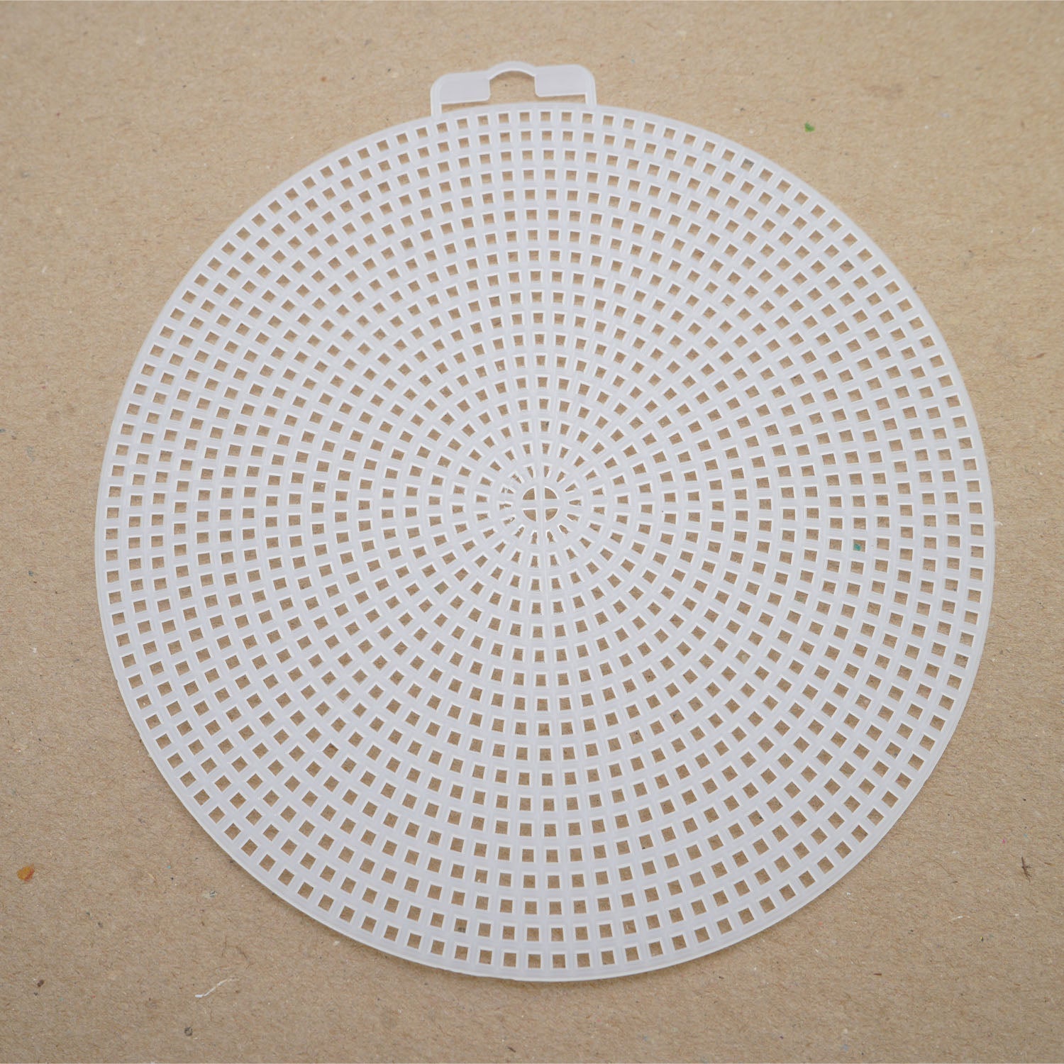 Embroidery Canvas Mesh Plastic Sheets 6 Inch (1 Piece) Round White For Cross Stitching DIY Sewing Knitting Crochet Crafts [ac-sewsupp-00006-m16]
