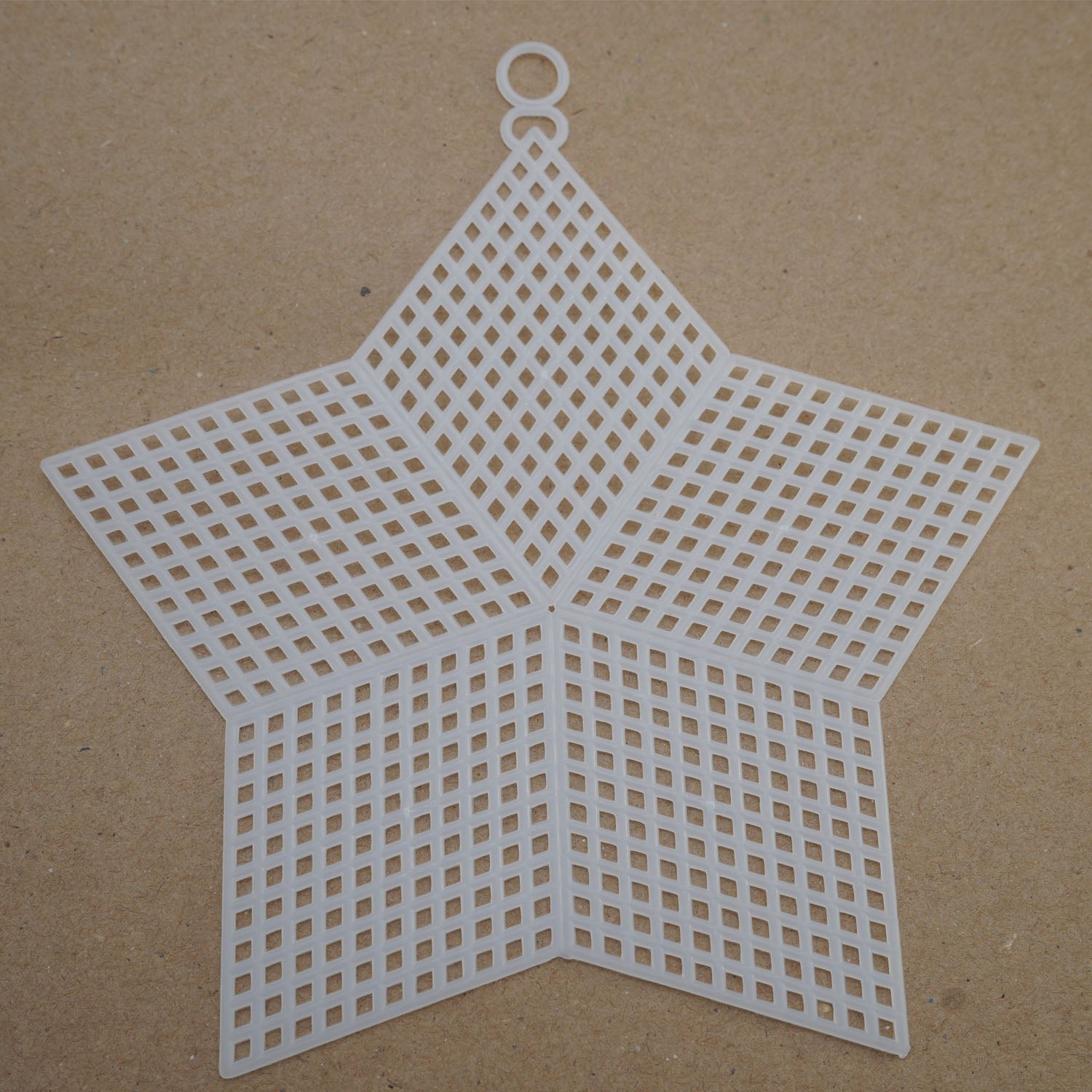 Embroidery Canvas Mesh Plastic Sheets 5 Inch (1 Piece) Star White For Cross Stitching DIY Sewing Knitting Crochet Crafts [ac-sewsupp-00006-m20]