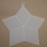 Embroidery Canvas Mesh Plastic Sheets 5 Inch (1 Piece) Star White For Cross Stitching DIY Sewing Knitting Crochet Crafts [ac-sewsupp-00006-m20]