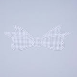 Embroidery Canvas Mesh Plastic Sheets 3x7.5 Inch (1 Piece) Hole 4x4mm Bowknot White For Cross Stitching DIY Knitting Crochet Crafts [ac-sewsupp-00006-m5]