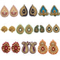 Embroidery Sew On Patches (10 Designs x 2 PCs, Random Color Sets) Decorative Appliques Motifs for Garments DIY Crafts Skirts Clothes Blouse Dress [ac-sewsupp-00009-assort-mix1]
